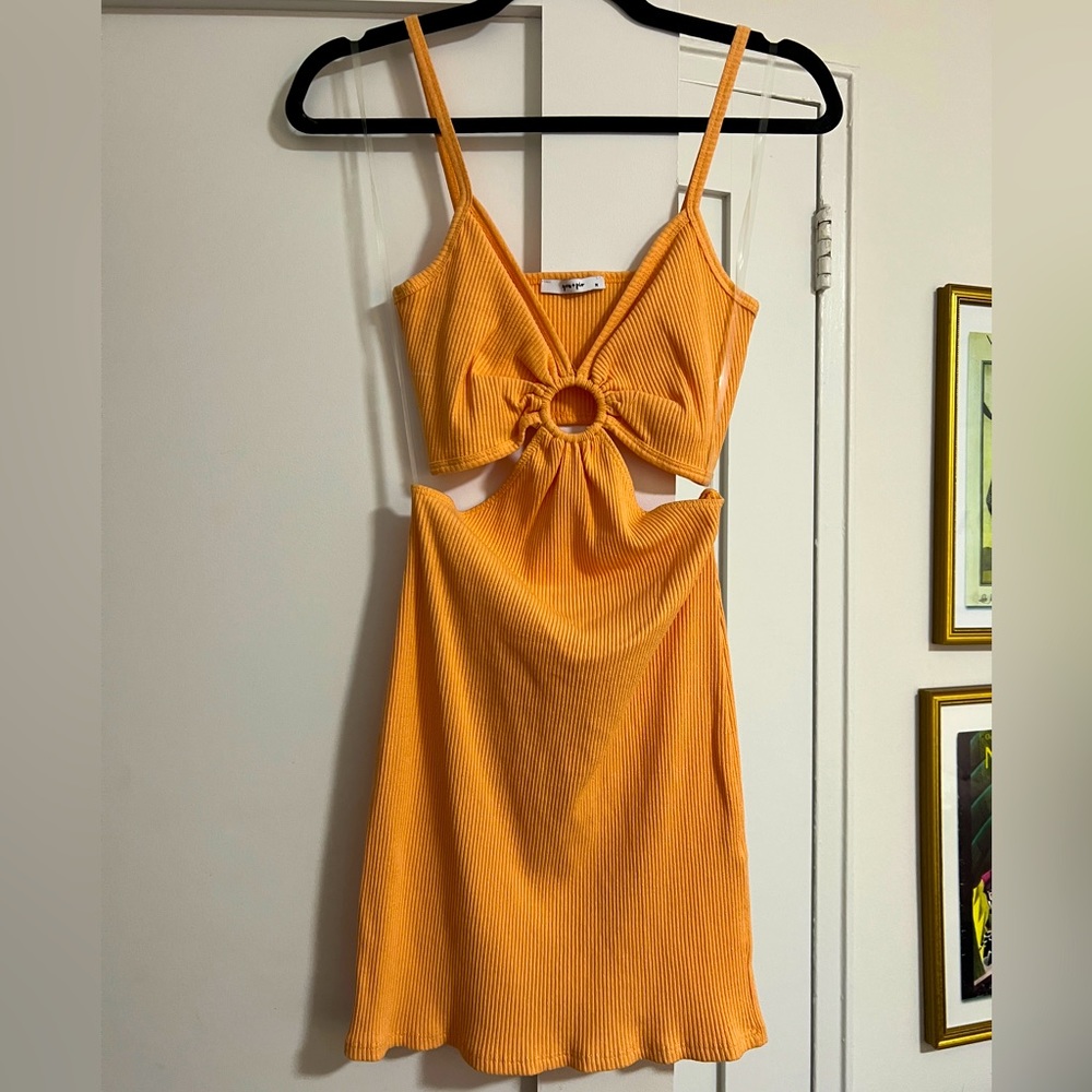 Cotton Cutout Mini Dress